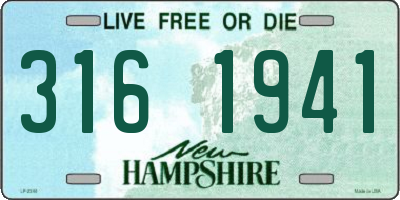 NH license plate 3161941