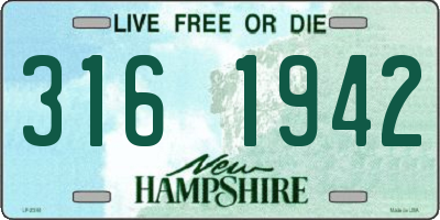 NH license plate 3161942