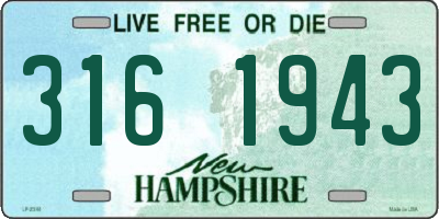 NH license plate 3161943