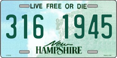 NH license plate 3161945