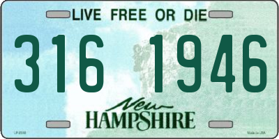 NH license plate 3161946