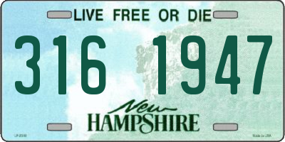 NH license plate 3161947