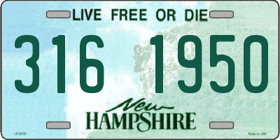 NH license plate 3161950