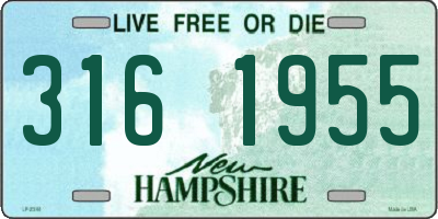 NH license plate 3161955