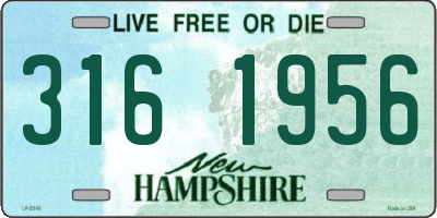 NH license plate 3161956