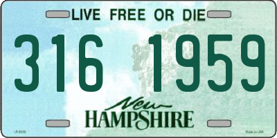 NH license plate 3161959