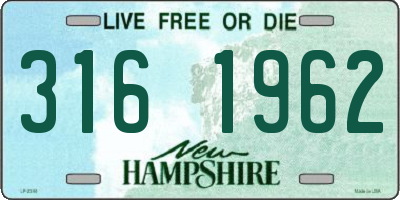 NH license plate 3161962