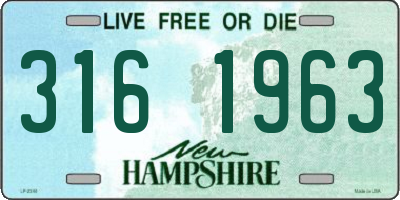 NH license plate 3161963