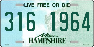 NH license plate 3161964