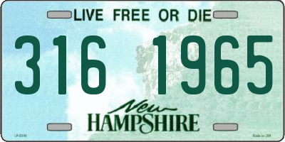 NH license plate 3161965