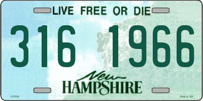 NH license plate 3161966