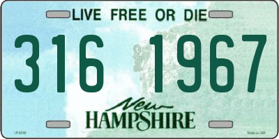 NH license plate 3161967