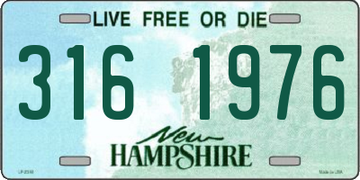 NH license plate 3161976