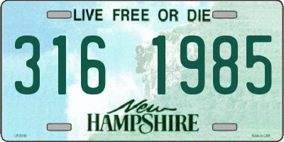 NH license plate 3161985