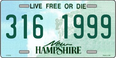 NH license plate 3161999