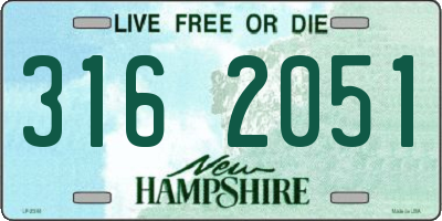 NH license plate 3162051