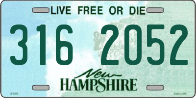 NH license plate 3162052