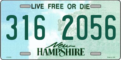 NH license plate 3162056