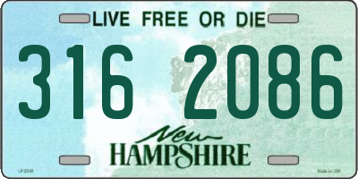 NH license plate 3162086