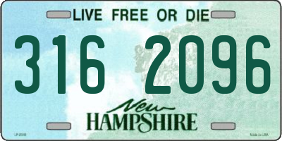 NH license plate 3162096