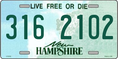 NH license plate 3162102