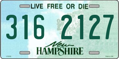 NH license plate 3162127
