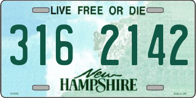 NH license plate 3162142