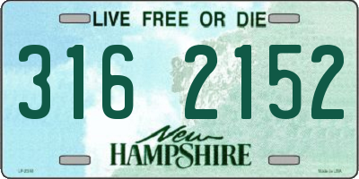 NH license plate 3162152