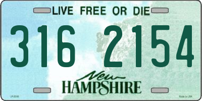 NH license plate 3162154