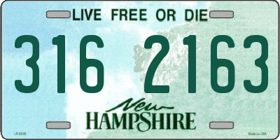 NH license plate 3162163