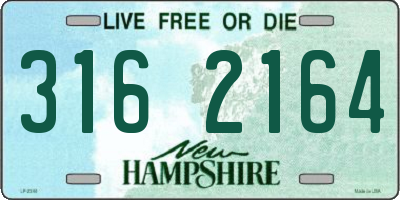 NH license plate 3162164