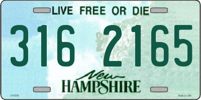 NH license plate 3162165