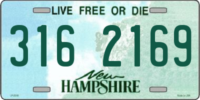 NH license plate 3162169