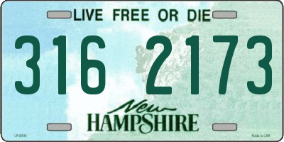 NH license plate 3162173
