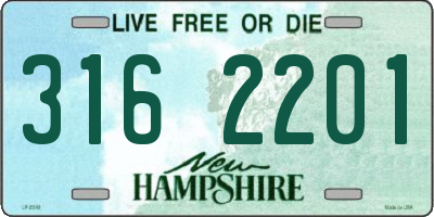 NH license plate 3162201