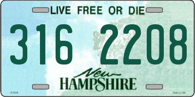 NH license plate 3162208
