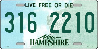 NH license plate 3162210