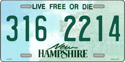 NH license plate 3162214