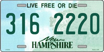 NH license plate 3162220