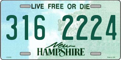 NH license plate 3162224