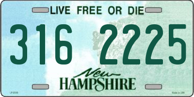 NH license plate 3162225