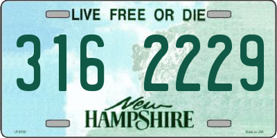 NH license plate 3162229