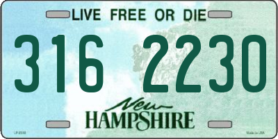 NH license plate 3162230