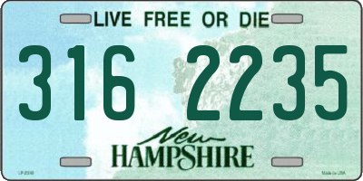 NH license plate 3162235