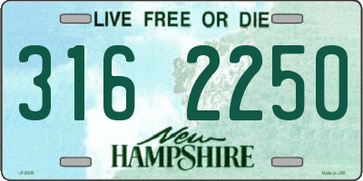 NH license plate 3162250