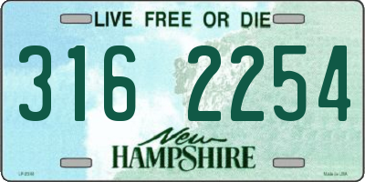 NH license plate 3162254