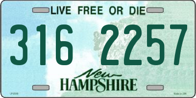 NH license plate 3162257