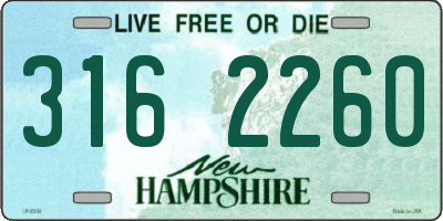 NH license plate 3162260