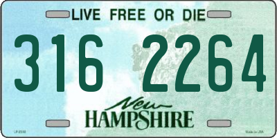 NH license plate 3162264