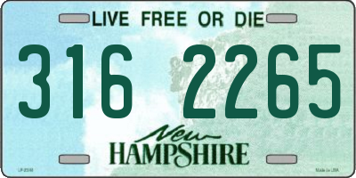NH license plate 3162265